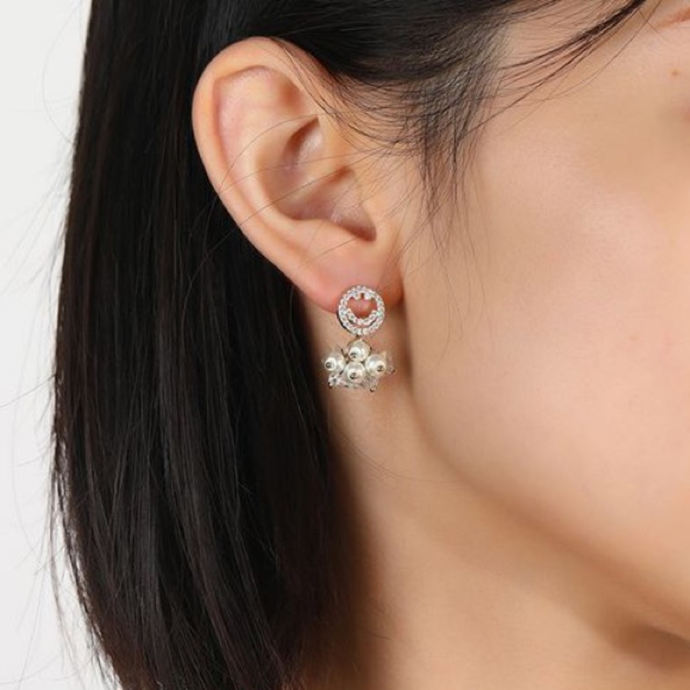 952 Silver Beautiful Happy Earrings